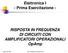 Elettronica I - Prima Esercitazione - RISPOSTA IN FREQUENZA DI CIRCUITI CON AMPLIFICATORI OPERAZIONALI OpAmp