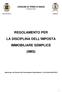 REGOLAMENTO PER LA DISCIPLINA DELL IMPOSTA IMMOBILIARE SEMPLICE (IMIS)