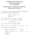 Complementi di Matematica e Calcolo Numerico A.A Laboratorio 12 - Sistemi di equazioni differenziali ordinarie