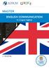 MASTER ENGLISH COMMUNICATION. in Lingua Inglese 100% 1^ EDIZIONE. finanziabile AL. Regione Puglia
