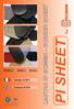 PI SHEET LASTRA IN GOMMA - RUBBER SHEET. Catalogo 01/2014. Catalogue 01/2014 ISO Sistema di gestione qualità certificato