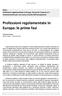 Professioni regolamentate in Europa: le prime fasi