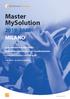 Master MySolution MILANO. La formazione di alto livello fatta dal professionista per il professionista