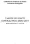 COMUNE DI CIVIDATE AL PIANO Provincia di Bergamo TARIFFE DEI SERVIZI COMUNALI PER L ANNO 2019