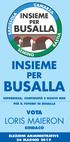 INSIEME PER BUSALLA ESPERIENZA, CONTINUITÀ E NUOVE IDEE PER IL FUTURO DI BUSALLA VOTA LORIS MAIERON SINDACO ELEZIONI AMMINISTRATIVE 26 MAGGIO 2019