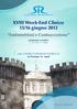 XVIII Week-End Clinico 15/16 giugno 2012