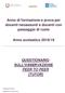 Anno di formazione e prova per docenti neoassunti e docenti con passaggio di ruolo. Anno scolastico 2018/19