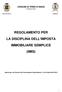 REGOLAMENTO PER LA DISCIPLINA DELL IMPOSTA IMMOBILIARE SEMPLICE (IMIS)