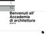 Benvenuti all Accademia di architettura 2018/19