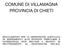 COMUNE DI VILLAMAGNA PROVINCIA DI CHIETI