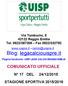 COMUNICATO UFFICIALE