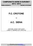 F.C. CROTONE A.C. SIENA