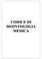 CODICE DI DEONTOLOGIA MEDICA